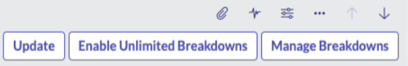 インジケーターレコードの [Enable Unlimited Breakdowns (無制限のブレークダウンを有効にする)] ボタン。