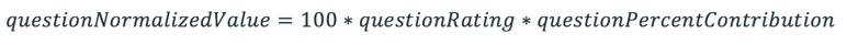 questionNormalizedValue の計算。