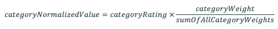 categoryNormalizedValue の計算。