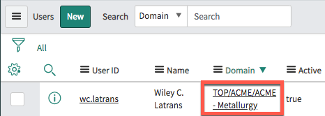 Selecting a TOP/ACME/ACME - Metallurgy user as the Run As user.
