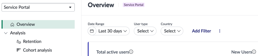 Default filters for the individual application view in User Experience Analytics