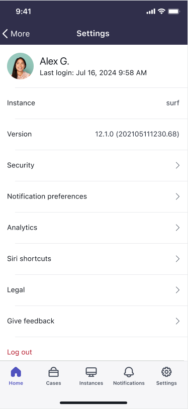 Mobile navigation bar with notification badge