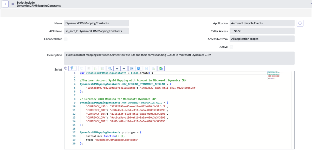 Dynamics CRM スクリプトインクルード