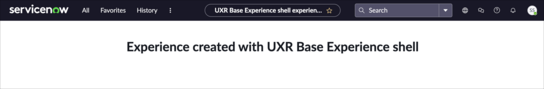 Expérience créée avec le shell d’expérience de base UXR.