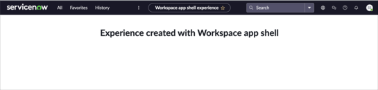 Expérience créée avec l’interpréteur de commandes d’application Workspace.