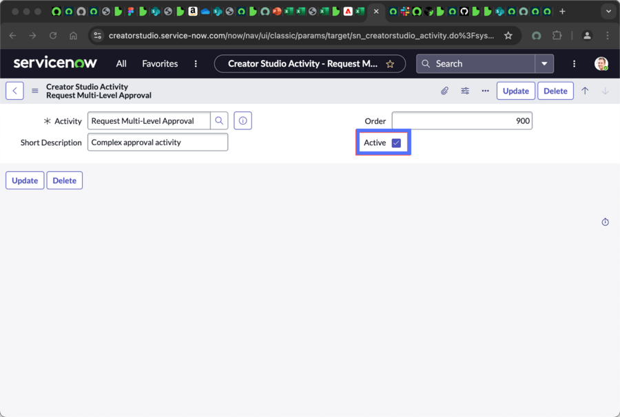 Décocher la case Actif