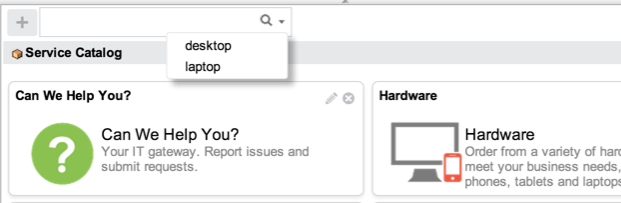 Screenshot for the Search field