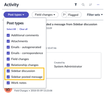 Check for Sidebar post types.