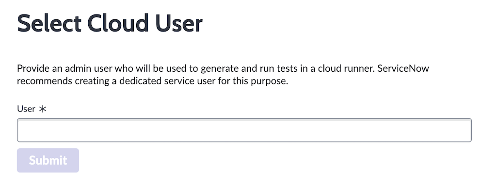 Image showing the landing page for Select Cloud User module
