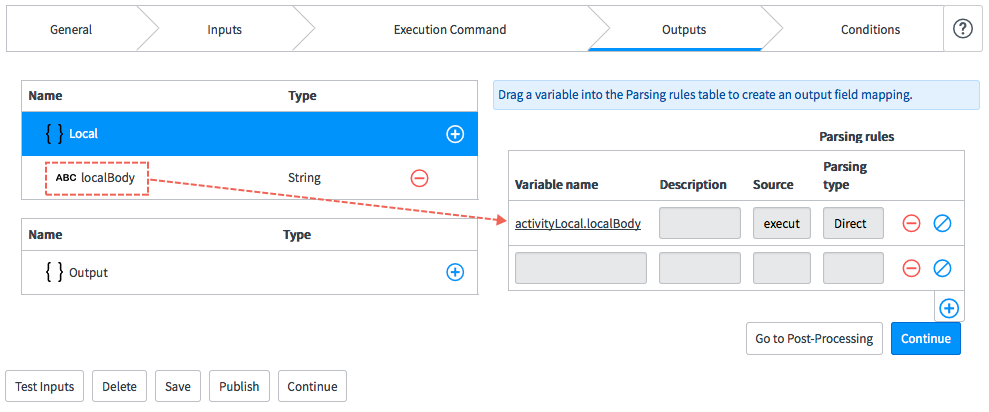 Mapping an output field