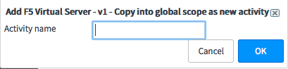 Naming an activity copy
