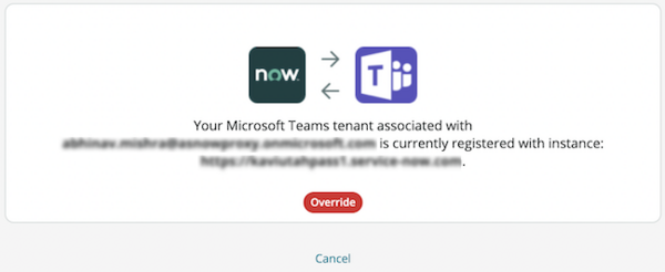 Microsoft Teams override installation.