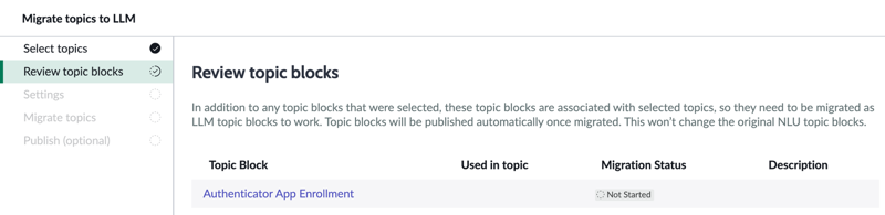 Review topic blocks and see where they are used prior to continuing on in the topic migration workflow.
