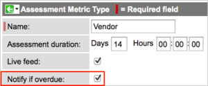 The Notify if overdue option
