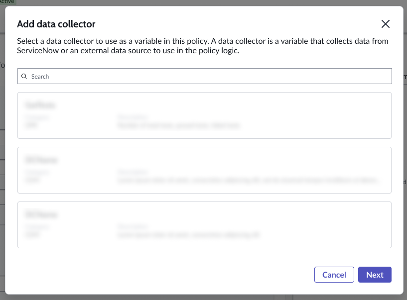 Add data collector list.
