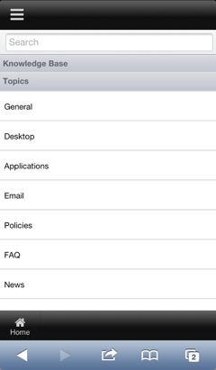 Mobile Knowledge view