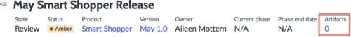 Anzahl der Artefakte, die im Header des Release-Formulars aufgeführt sind.
