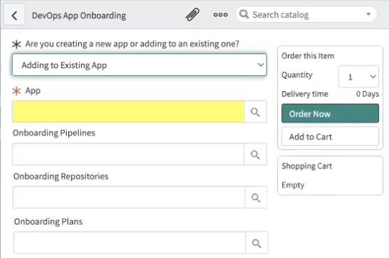Geben Sie die -Instanz im Onboarding-Formular an