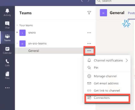 Connecteurs pour un canal.