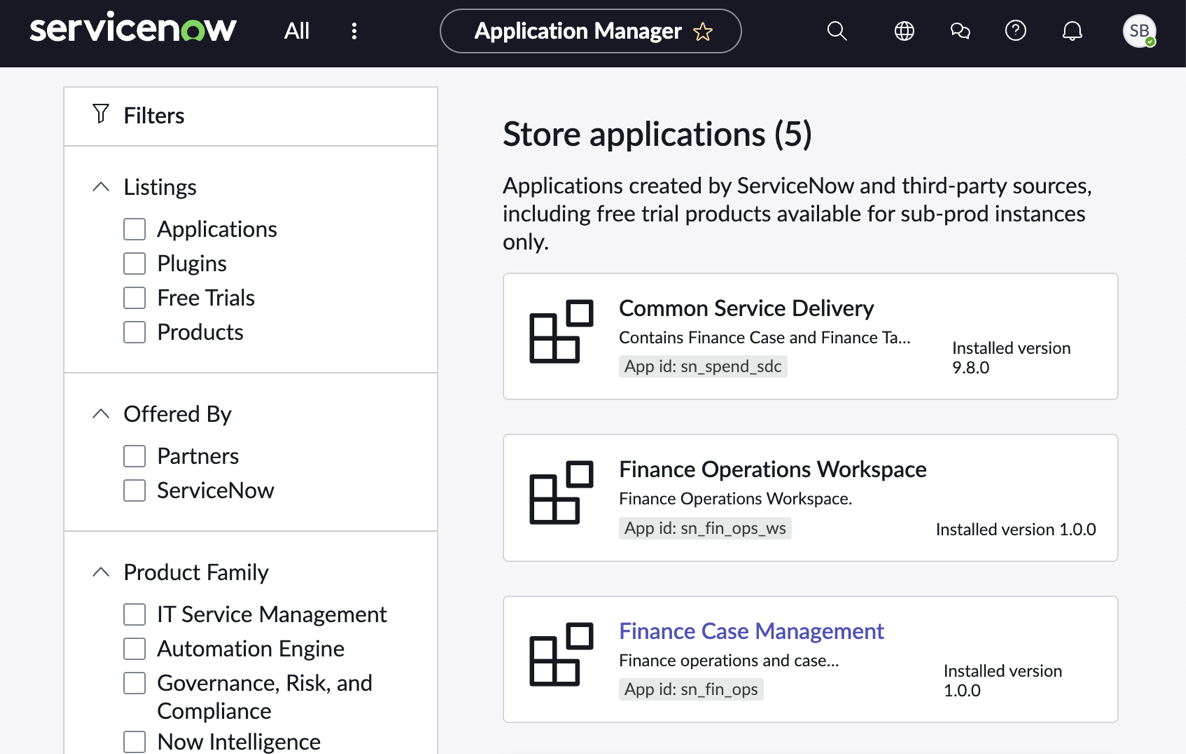 List of installed application and dependent plugins