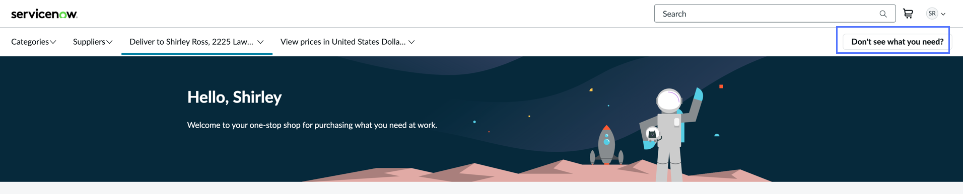 Requesting for products that are currently not listed on the Shopping Hub.