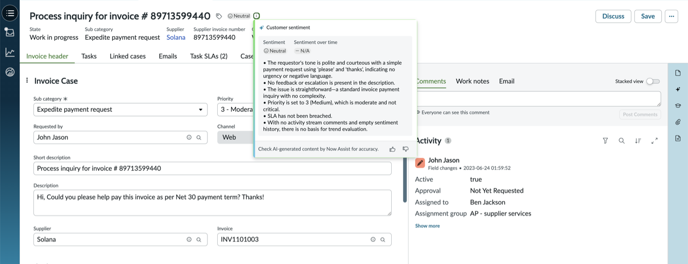 Sentiment analysis