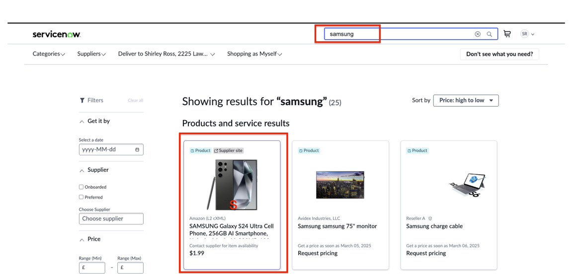 Search products.