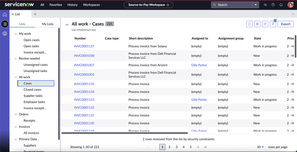 All invoice cases