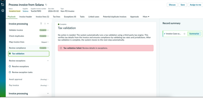Tax validation failed