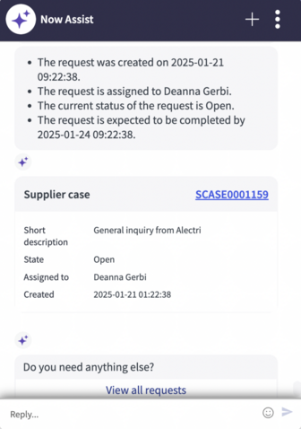 Summary of the supplier case.