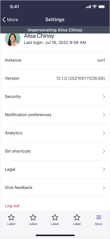 Aplicativo para celular exibindo uma faixa de representação