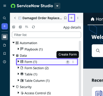 You can create files of any type from an app opened in the navigator panel.