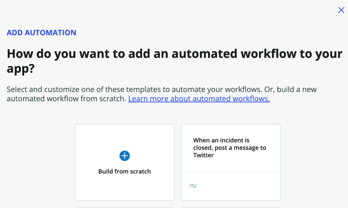 Select to build the flow from scratch