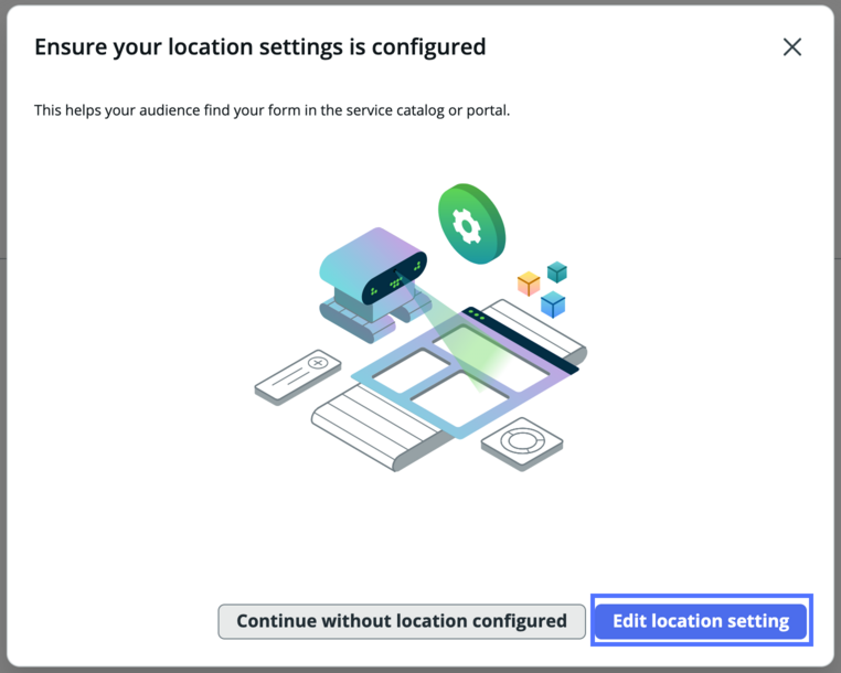 Warning to edit location