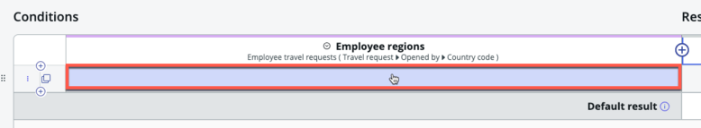 You can select in the empty box in the condition column to create conditions.