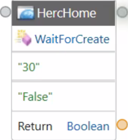 WaitForCreate 메서드를 사용합니다.