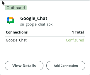 Google Chat 스포크 연결 템플릿