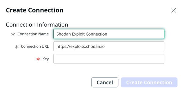 Shodan Exploit エイリアス接続フォーム。