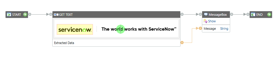 ウィンドウから 1 行のテキストを抽出し、Show コンポーネントで表示します。