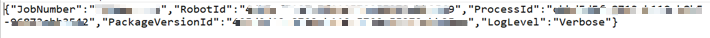 実行メタデータ。