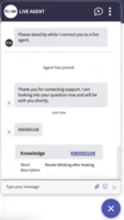 Exibição do cliente da janela de bate-papo ativa.