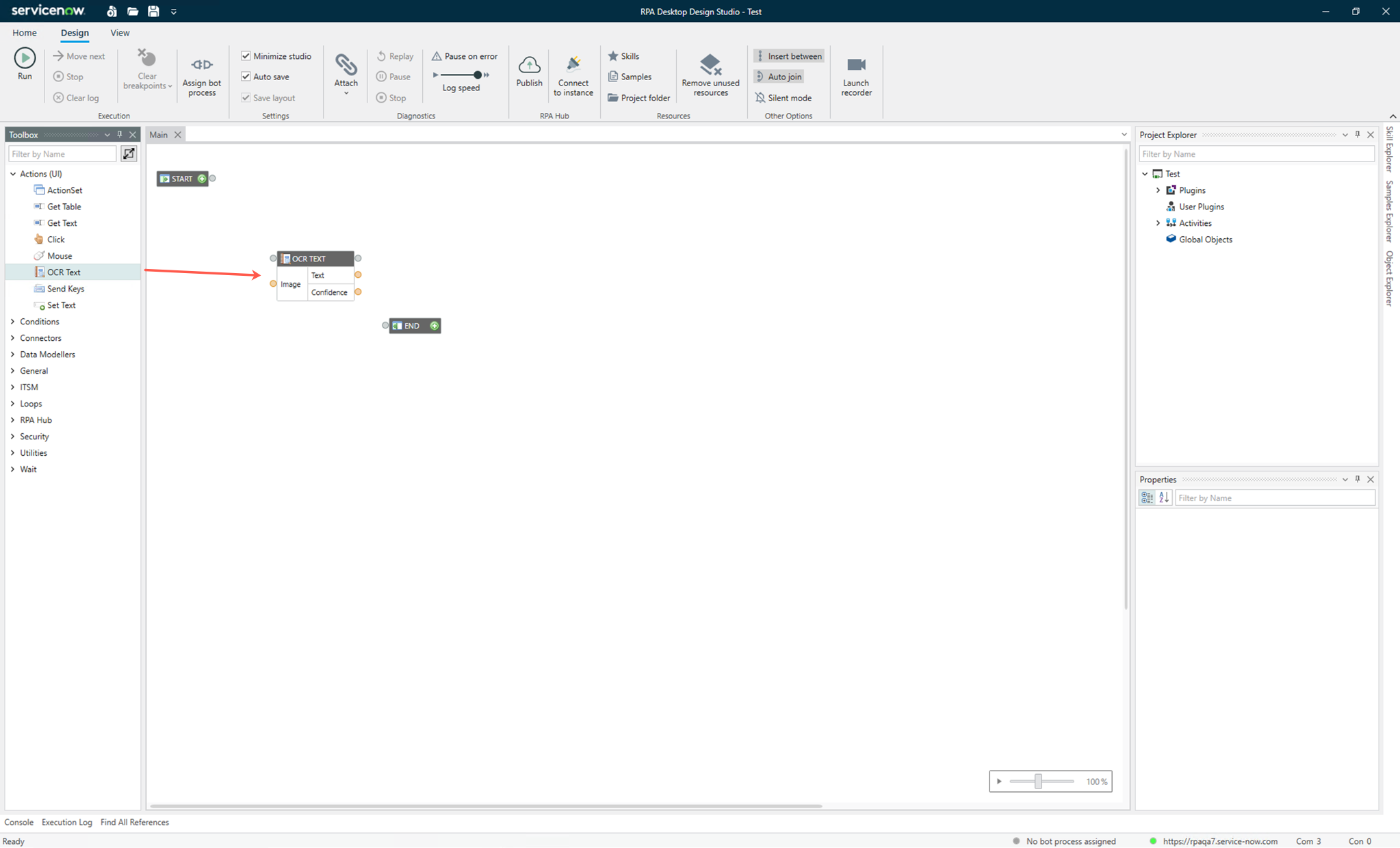 Use um componente de texto de OCR.