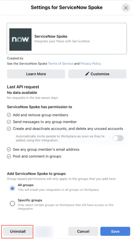 Confirme a desinstalação.