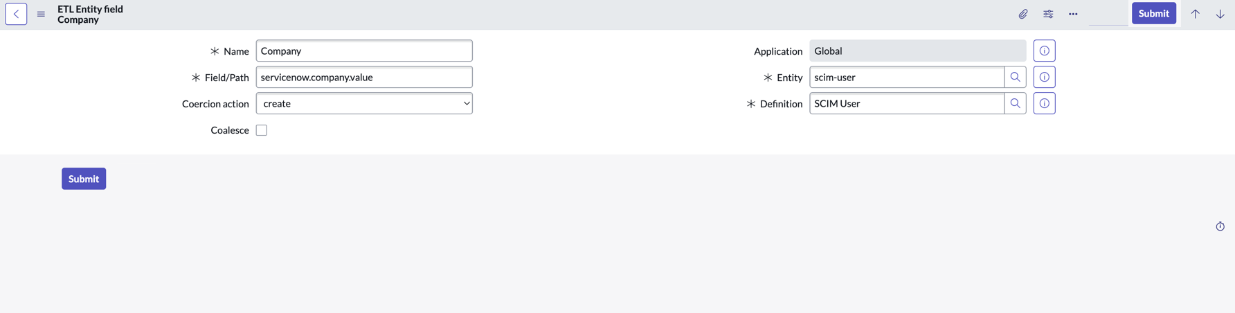 ETL Entity field
