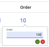 order being set to 100