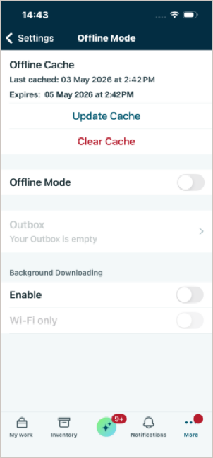 Offline cache page