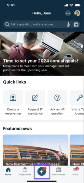 prominent action button highlighted in the menu bar