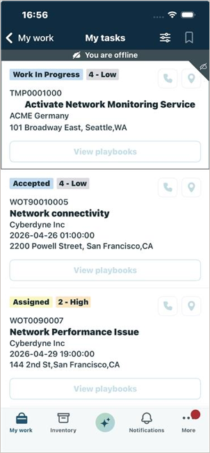 Offline Action: Saved to Outbox