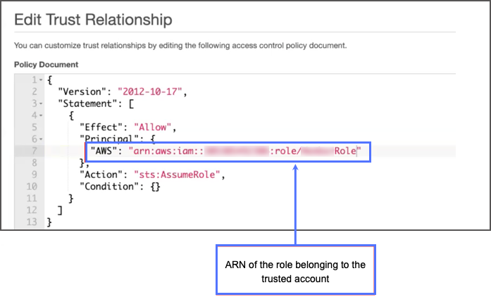 Configure o relacionamento de confiança para a conta confiável