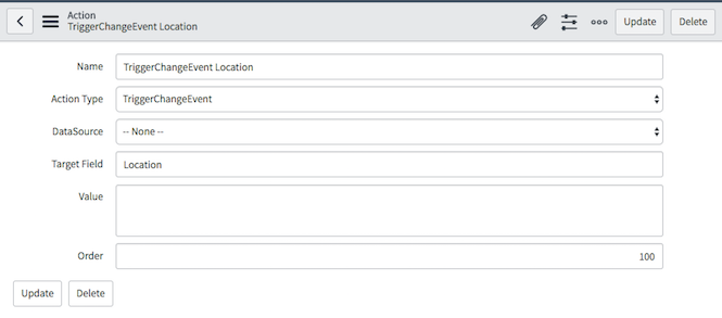 Configurar uma ação de plano gráfico